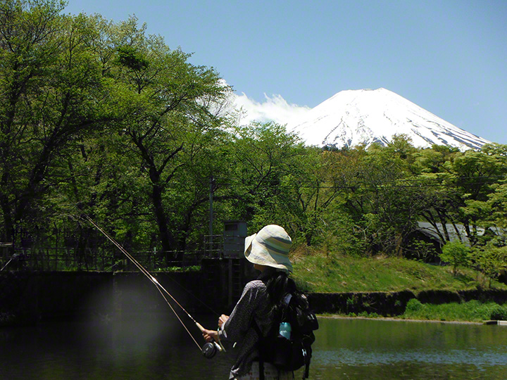 忍野と富士山